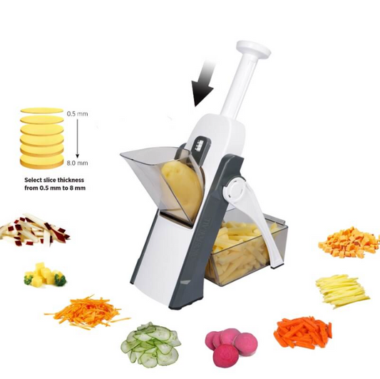 5-in-1 Multifunctional Vegetable Cutter | Adjustable Mandoline Slicer, Grater & Shredder | Safe Kitchen Food Chopper Pakistan