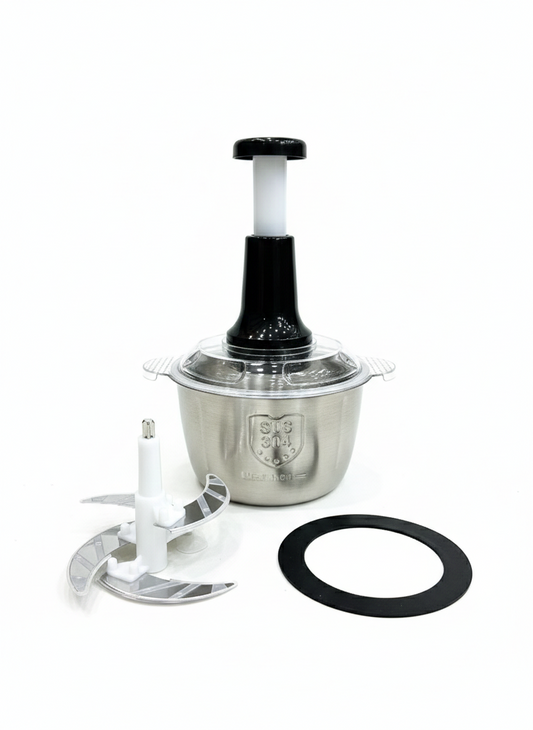 Manual Hand Chopper Stainless Steel 2-Liter | Heavy-Duty Vegetable & Food Cutter | Kitchen Tool Pakistan