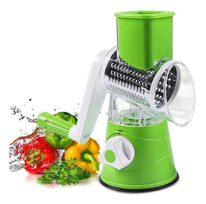 3-in-1 Manual Vegetable Cutter Slicer | Round Table Top Drum Grater for Slicing, Grating & Shredding | Kitchen Tool Pakistan