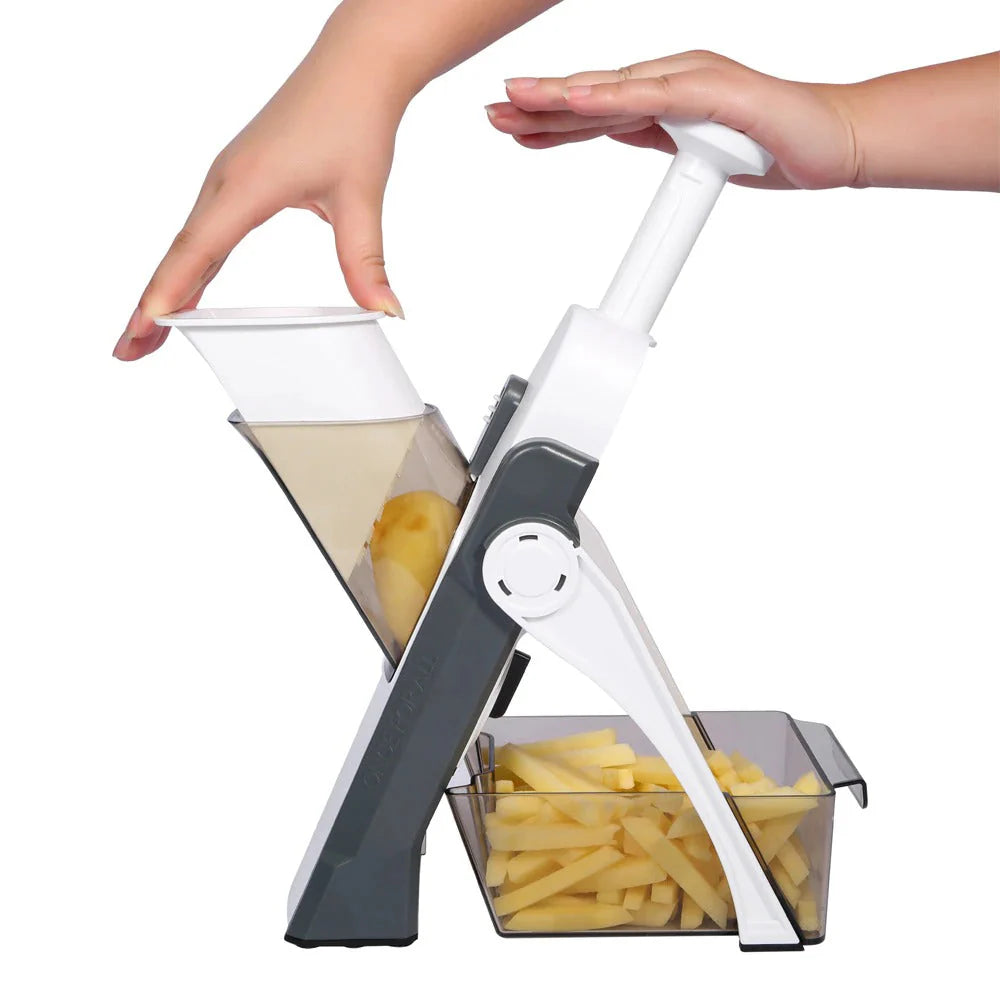 5-in-1 Multifunctional Vegetable Cutter | Adjustable Mandoline Slicer, Grater & Shredder | Safe Kitchen Food Chopper Pakistan