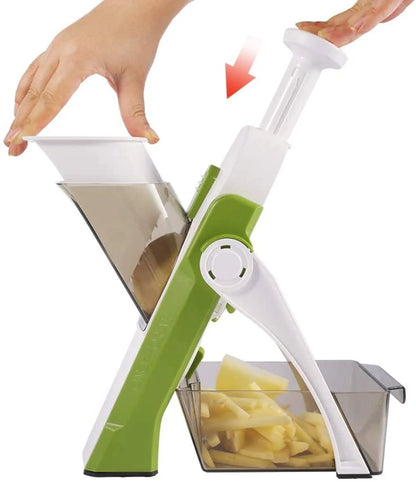 5-in-1 Multifunctional Vegetable Cutter | Adjustable Mandoline Slicer, Grater & Shredder | Safe Kitchen Food Chopper Pakistan